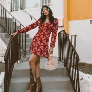 NastyGal retro floral dress